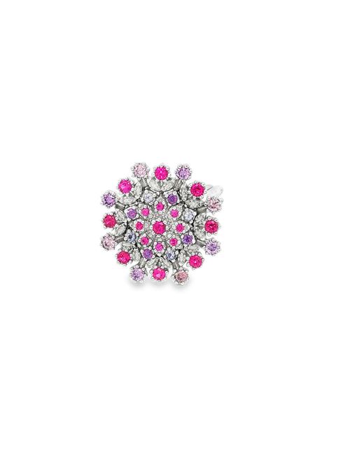 Flake morganite&amatista&fucsia ring GOCCIAZZURRA JEWELS | ANFLAKERODIOFUCSIA